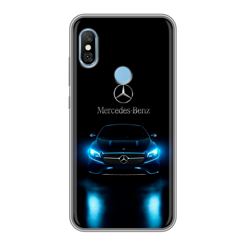Пластиковый чехол на Xiaomi RedMi 6 Pro с принтом Mercedes Мерседес Пластиковый чехол на Xiaomi RedMi 6 Pro с принтом Mercedes Мерседес