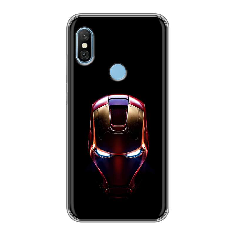 Пластиковый чехол на Xiaomi RedMi 6 Pro с принтом IronMan Железный человек Пластиковый чехол на Xiaomi RedMi 6 Pro с принтом IronMan Железный человек