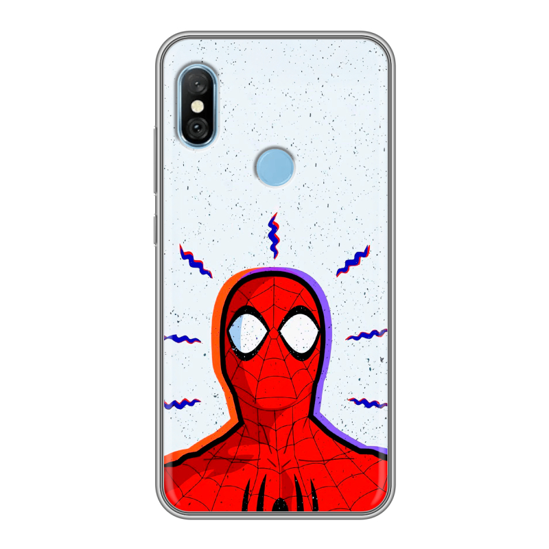 Пластиковый чехол на Xiaomi RedMi 6 Pro с принтом Spiderman Человек паук Пластиковый чехол на Xiaomi RedMi 6 Pro с принтом Spiderman Человек паук