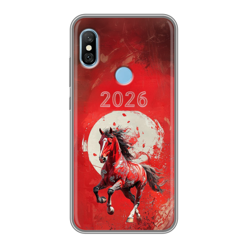 Пластиковый чехол на Xiaomi RedMi 6 Pro с принтом Новый год Пластиковый чехол на Xiaomi RedMi 6 Pro с принтом Новый год