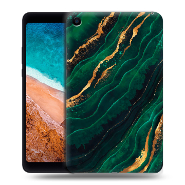 Силиконовый чехол на планшета Xiaomi Mi Pad 4 с принтом Мрамор зеленое золото Силиконовый чехол на планшета Xiaomi Mi Pad 4 с принтом Мрамор зеленое золото