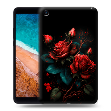 Силиконовый чехол на Xiaomi Mi Pad 4 с принтом Розы красные Силиконовый чехол на Xiaomi Mi Pad 4 с принтом Розы красные