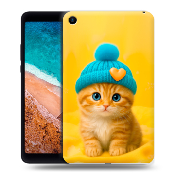 Силиконовый чехол на Xiaomi Mi Pad 4 с принтом Котенок в шапке Силиконовый чехол на Xiaomi Mi Pad 4 с принтом Котенок в шапке