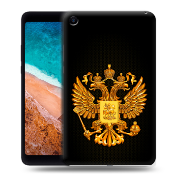 Силиконовый чехол на Xiaomi Mi Pad 4 с принтом Герб России желтый Силиконовый чехол на Xiaomi Mi Pad 4 с принтом Герб России желтый