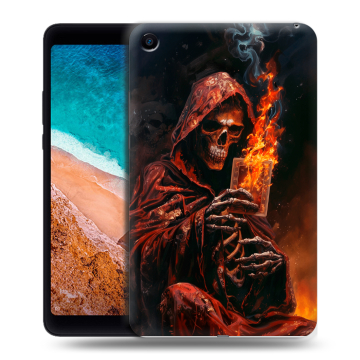 Силиконовый чехол на Xiaomi Mi Pad 4 с принтом Скелет и карты