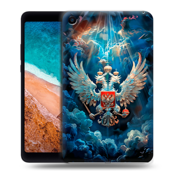 Силиконовый чехол на Xiaomi Mi Pad 4 с принтом Герб флаг России