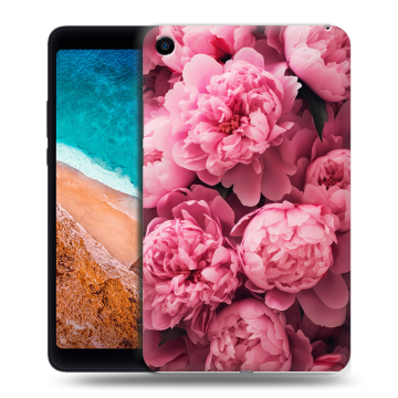 Силиконовый чехол на Xiaomi Mi Pad 4 с принтом цветы пионы