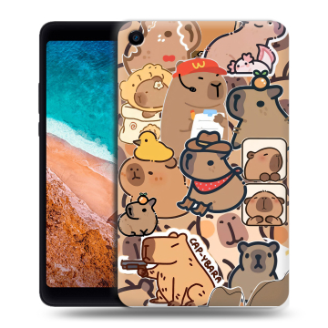 Силиконовый чехол на Xiaomi Mi Pad 4 с принтом капибара Силиконовый чехол на Xiaomi Mi Pad 4 с принтом капибара