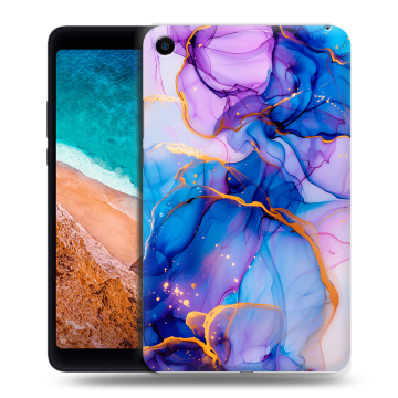 Силиконовый чехол на Xiaomi Mi Pad 4 с принтом синий мрамор Силиконовый чехол на Xiaomi Mi Pad 4 с принтом синий мрамор