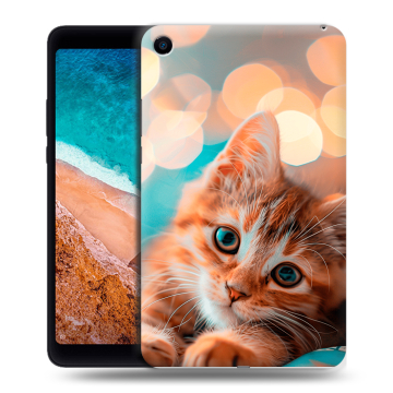 Силиконовый чехол на Xiaomi Mi Pad 4 с принтом котик