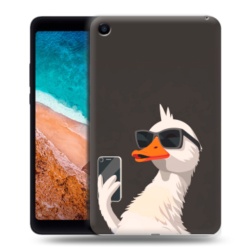 Силиконовый чехол на Xiaomi Mi Pad 4 с принтом утка в очках