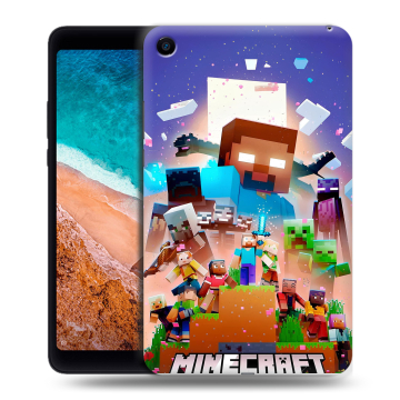 Силиконовый чехол на Xiaomi Mi Pad 4 с принтом Майнкрафт Minecraft