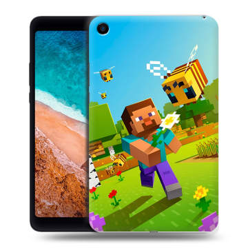 Силиконовый чехол на Xiaomi Mi Pad 4 с принтом Майнкрафт Minecraft