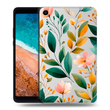 Силиконовый чехол на Xiaomi Mi Pad 4 с принтом Цветы паттерн