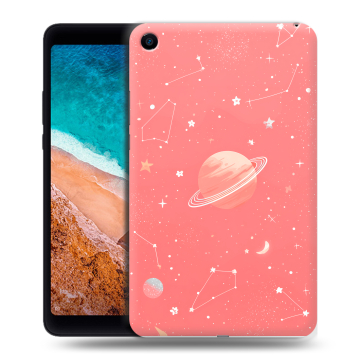 Силиконовый чехол на Xiaomi Mi Pad 4 с принтом Розовый космос