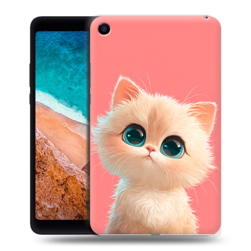 Силиконовый чехол на Xiaomi Mi Pad 4 с принтом Розовый котенок