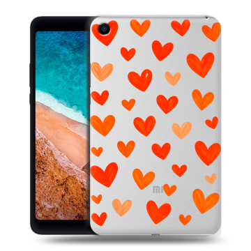 Силиконовый чехол на Xiaomi Mi Pad 4 с принтом Сердечки