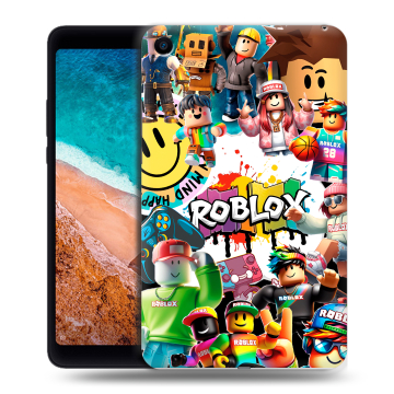 Силиконовый чехол на Xiaomi Mi Pad 4 с принтом Roblox Роблокс