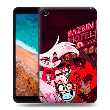 Силиконовый чехол на Xiaomi Mi Pad 4 с принтом Hazbin Hotel Отель Хазбин