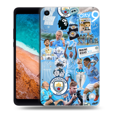 Силиконовый чехол на Xiaomi Mi Pad 4 с принтом Man City Манчестер Сити