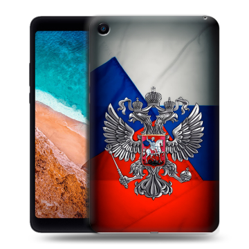 Силиконовый чехол на Xiaomi Mi Pad 4 с принтом Флаг России Силиконовый чехол на Xiaomi Mi Pad 4 с принтом Флаг России