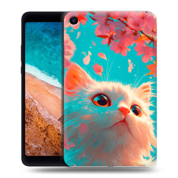 Силиконовый чехол на Xiaomi Mi Pad 4 с принтом Красивый кот