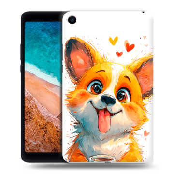 Силиконовый чехол на Xiaomi Mi Pad 4 с принтом корги