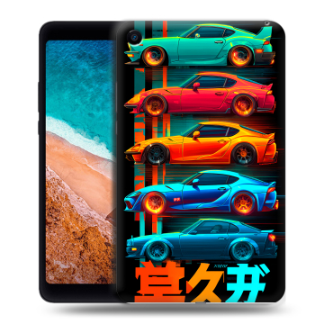 Силиконовый чехол на Xiaomi Mi Pad 4 с принтом машины тачки