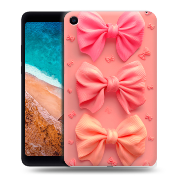 Силиконовый чехол на Xiaomi Mi Pad 4 с принтом Розовые бантики