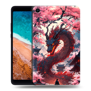 Силиконовый чехол на Xiaomi Mi Pad 4 с принтом Дракон Японский Силиконовый чехол на Xiaomi Mi Pad 4 с принтом Дракон Японский