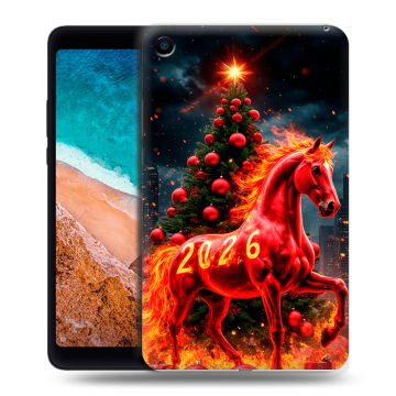 Силиконовый чехол на Xiaomi Mi Pad 4 с принтом Новый год