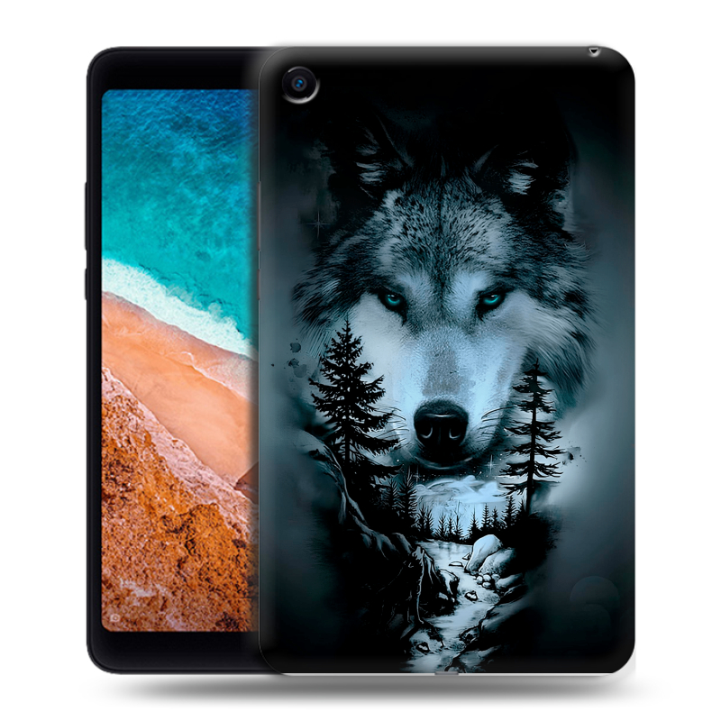Силиконовый чехол на планшета Xiaomi Mi Pad 4 с принтом Лесной волк Силиконовый чехол на планшета Xiaomi Mi Pad 4 с принтом Лесной волк