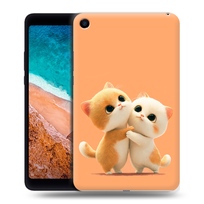 Силиконовый чехол на Xiaomi Mi Pad 4 с принтом Милые котики Силиконовый чехол на Xiaomi Mi Pad 4 с принтом Милые котики