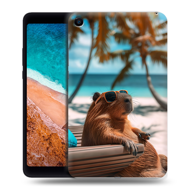 Силиконовый чехол на Xiaomi Mi Pad 4 с принтом Капибара Силиконовый чехол на Xiaomi Mi Pad 4 с принтом Капибара