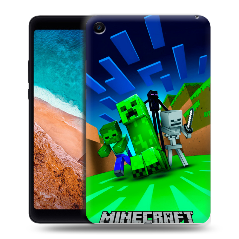 Силиконовый чехол на Xiaomi Mi Pad 4 с принтом Майнкрафт Силиконовый чехол на Xiaomi Mi Pad 4 с принтом Майнкрафт