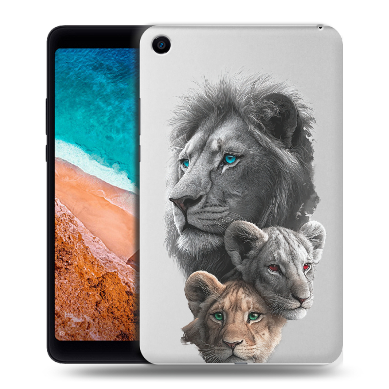 Силиконовый чехол на Xiaomi Mi Pad 4 с принтом Львы Силиконовый чехол на Xiaomi Mi Pad 4 с принтом Львы