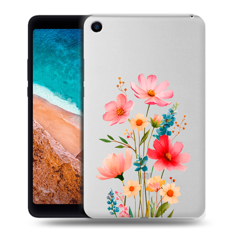 Силиконовый чехол на Xiaomi Mi Pad 4 с принтом Цветы Силиконовый чехол на Xiaomi Mi Pad 4 с принтом Цветы