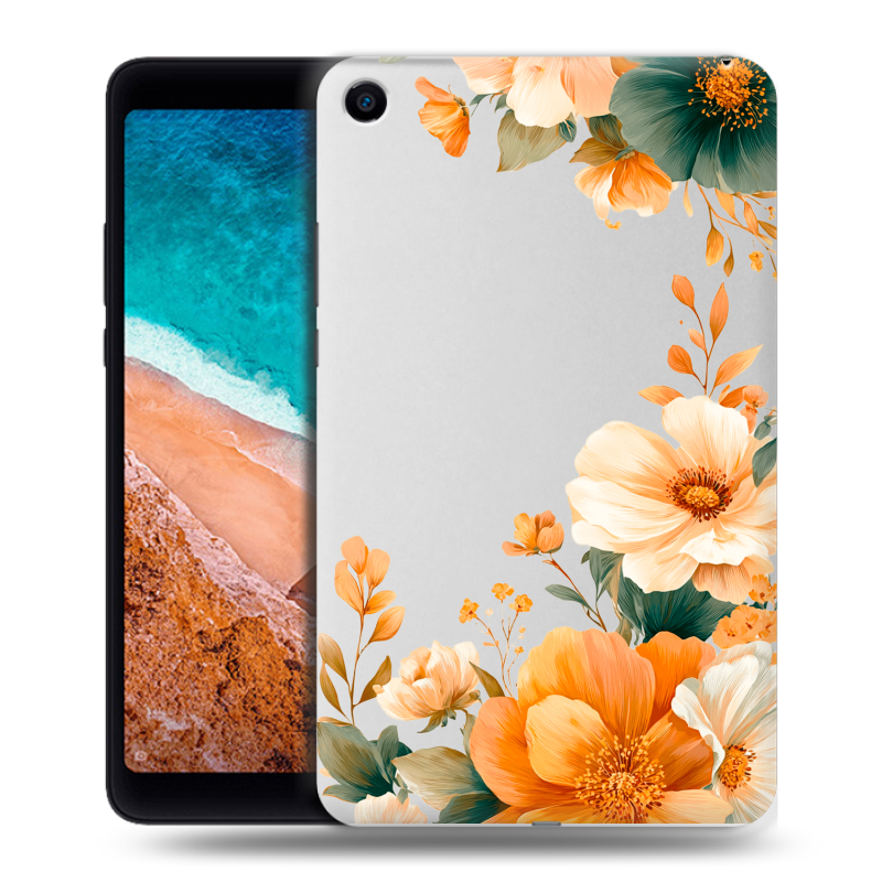 Силиконовый чехол на Xiaomi Mi Pad 4 с принтом Цветы принт Силиконовый чехол на Xiaomi Mi Pad 4 с принтом Цветы принт