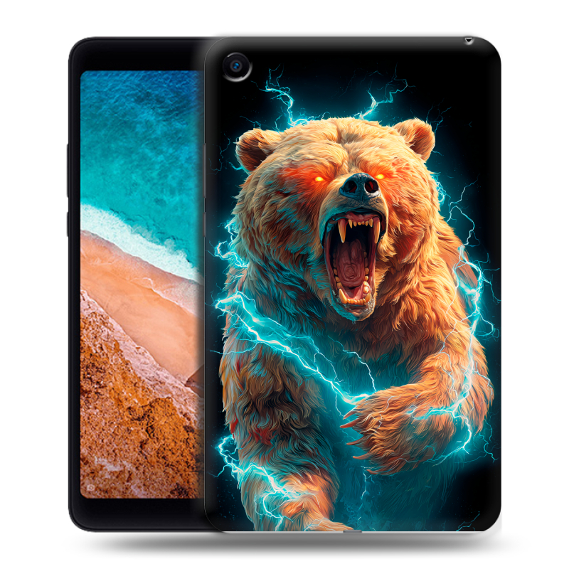 Силиконовый чехол на Xiaomi Mi Pad 4 с принтом Медведь Силиконовый чехол на Xiaomi Mi Pad 4 с принтом Медведь