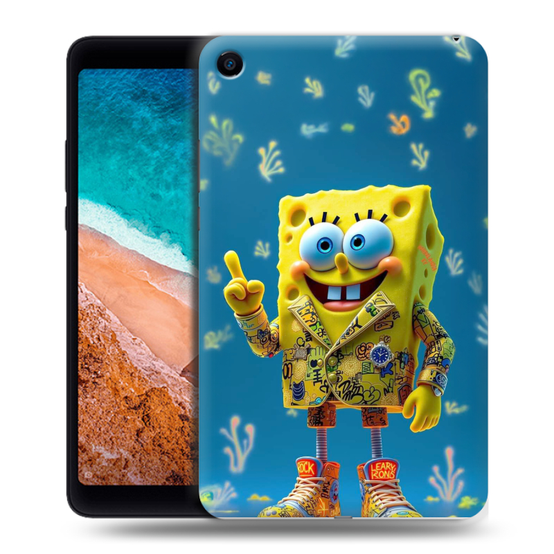 Силиконовый чехол на Xiaomi Mi Pad 4 с принтом Спанч боб Спанчбоб Силиконовый чехол на Xiaomi Mi Pad 4 с принтом Спанч боб Спанчбоб