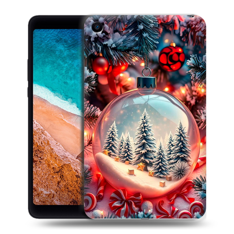 Силиконовый чехол на Xiaomi Mi Pad 4 с принтом Новый год Силиконовый чехол на Xiaomi Mi Pad 4 с принтом Новый год