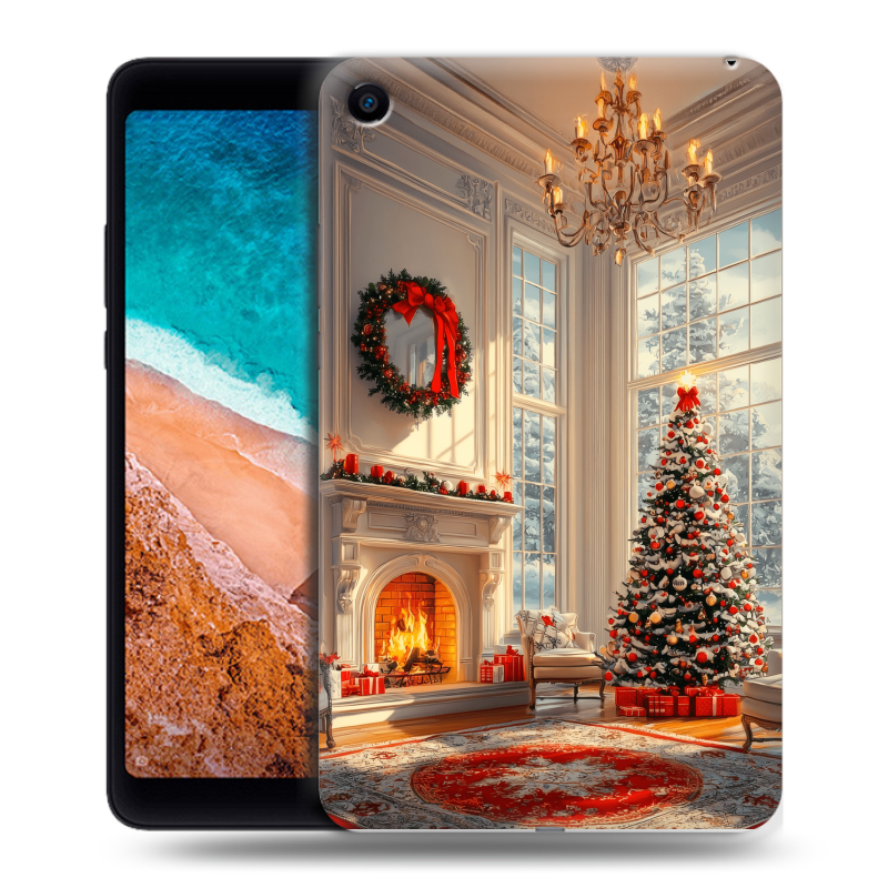 Силиконовый чехол на Xiaomi Mi Pad 4 с принтом Новый год Силиконовый чехол на Xiaomi Mi Pad 4 с принтом Новый год
