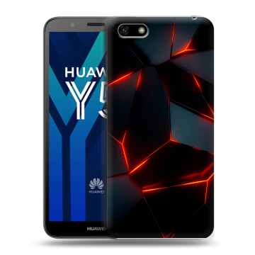 Силиконовый чехол на Huawei Y5 Prime (2018) с принтом Яркие абстракции