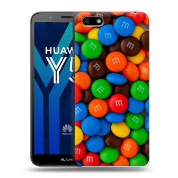 Силиконовый чехол на Huawei Y5 Prime (2018) с принтом Конфеты