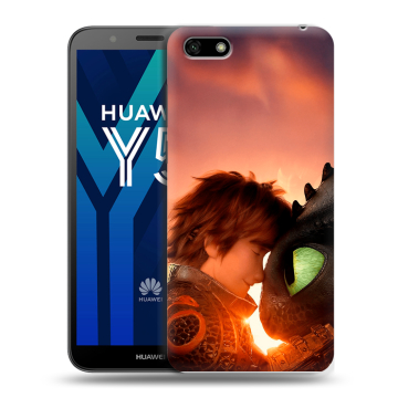 Силиконовый чехол на Huawei Y5 Prime (2018) с принтом Как приручить дракона