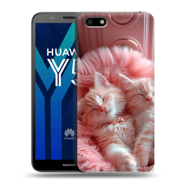 Силиконовый чехол на Huawei Y5 Prime (2018) с принтом котята котики Силиконовый чехол на Huawei Y5 Prime (2018) с принтом котята котики