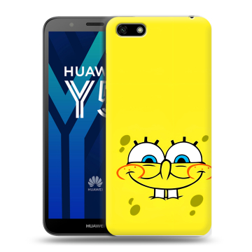 Силиконовый чехол на Huawei Y5 Prime (2018) с принтом спанчбоб спанч боб Силиконовый чехол на Huawei Y5 Prime (2018) с принтом спанчбоб спанч боб