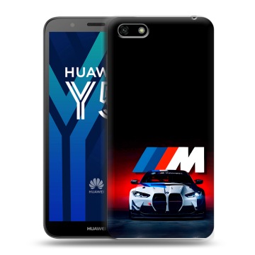 Силиконовый чехол на Huawei Y5 Prime (2018) с принтом БМВ BMW Силиконовый чехол на Huawei Y5 Prime (2018) с принтом БМВ BMW