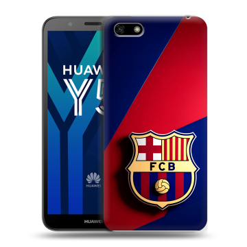Силиконовый чехол на Huawei Y5 Prime (2018) с принтом Барселона Barcelona