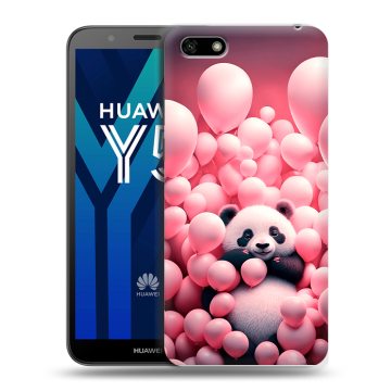 Силиконовый чехол на Huawei Y5 Prime (2018) с принтом Панда